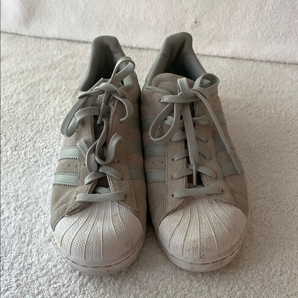 Gray and White Sneakers